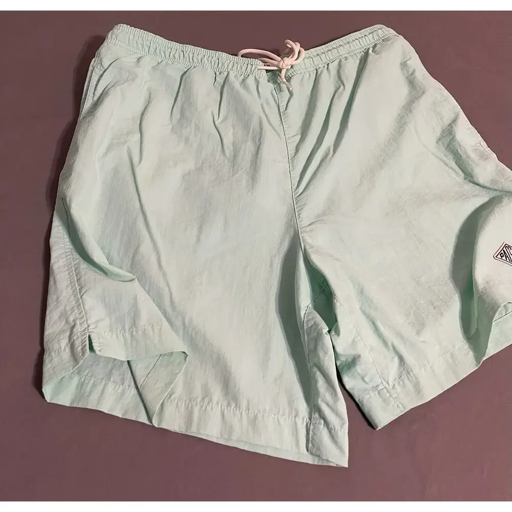 PacSun Swim Trunks Mens XL Mint Green Solid Drawstring Excellent Condition